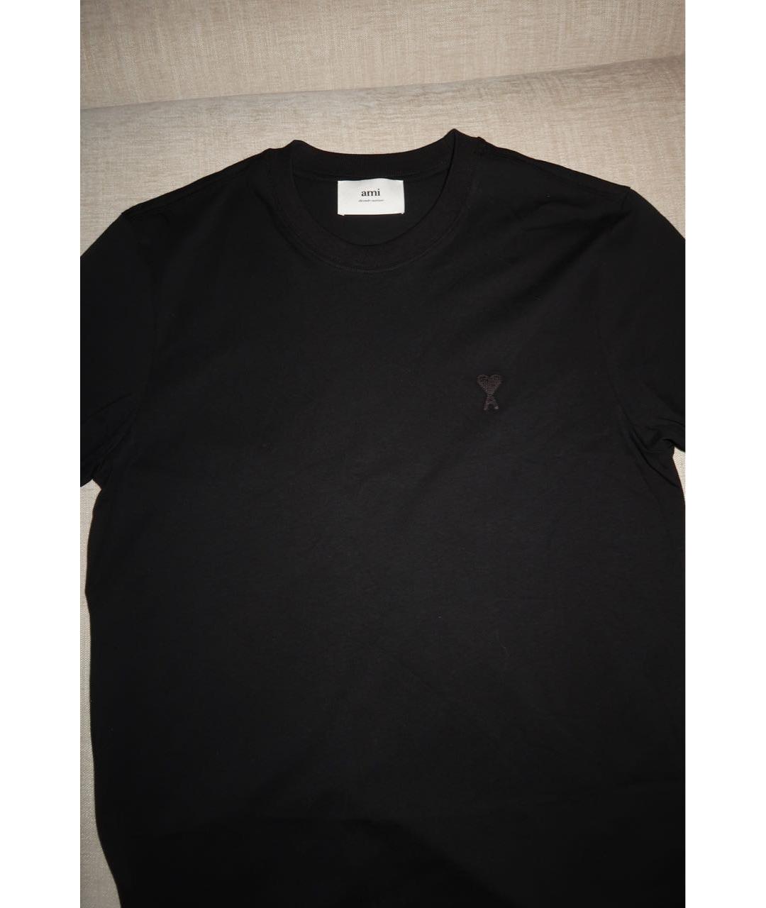 Ami Paris Черная хлопковая футболка, фото 6