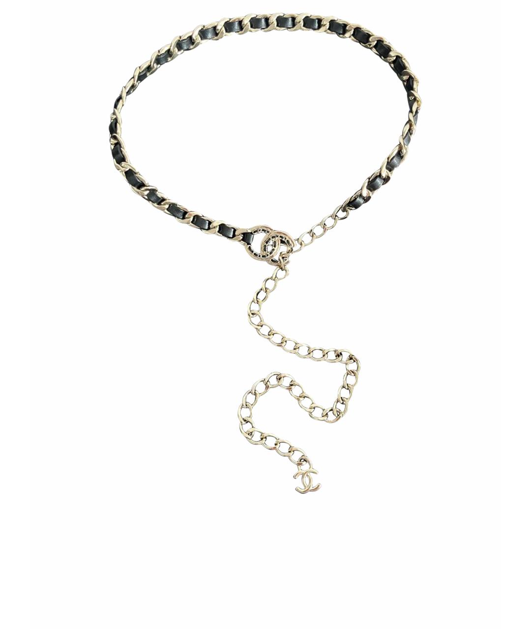 CHANEL Черный кожаный ремень, фото 1