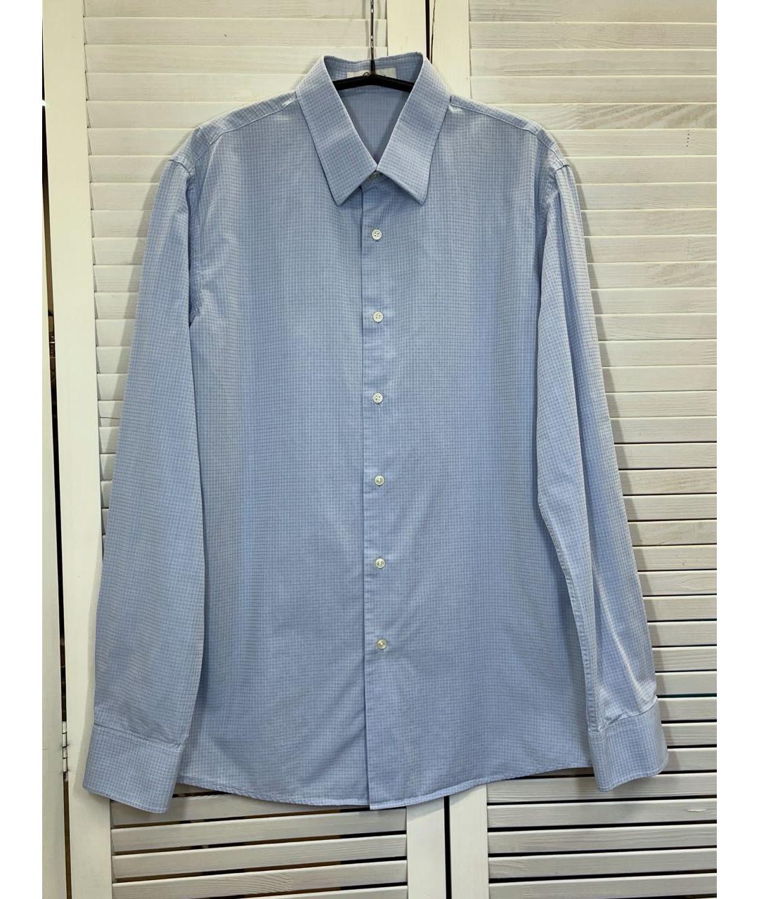 BRIONI Голубая хлопковая классическая рубашка, фото 9