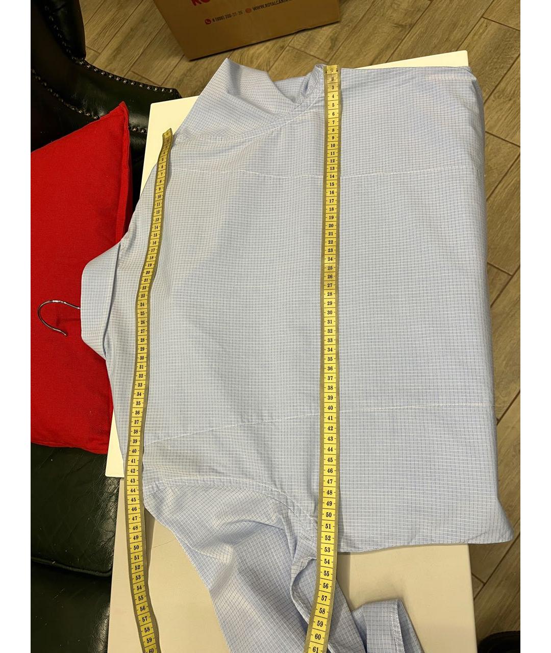 BRIONI Голубая хлопковая классическая рубашка, фото 7