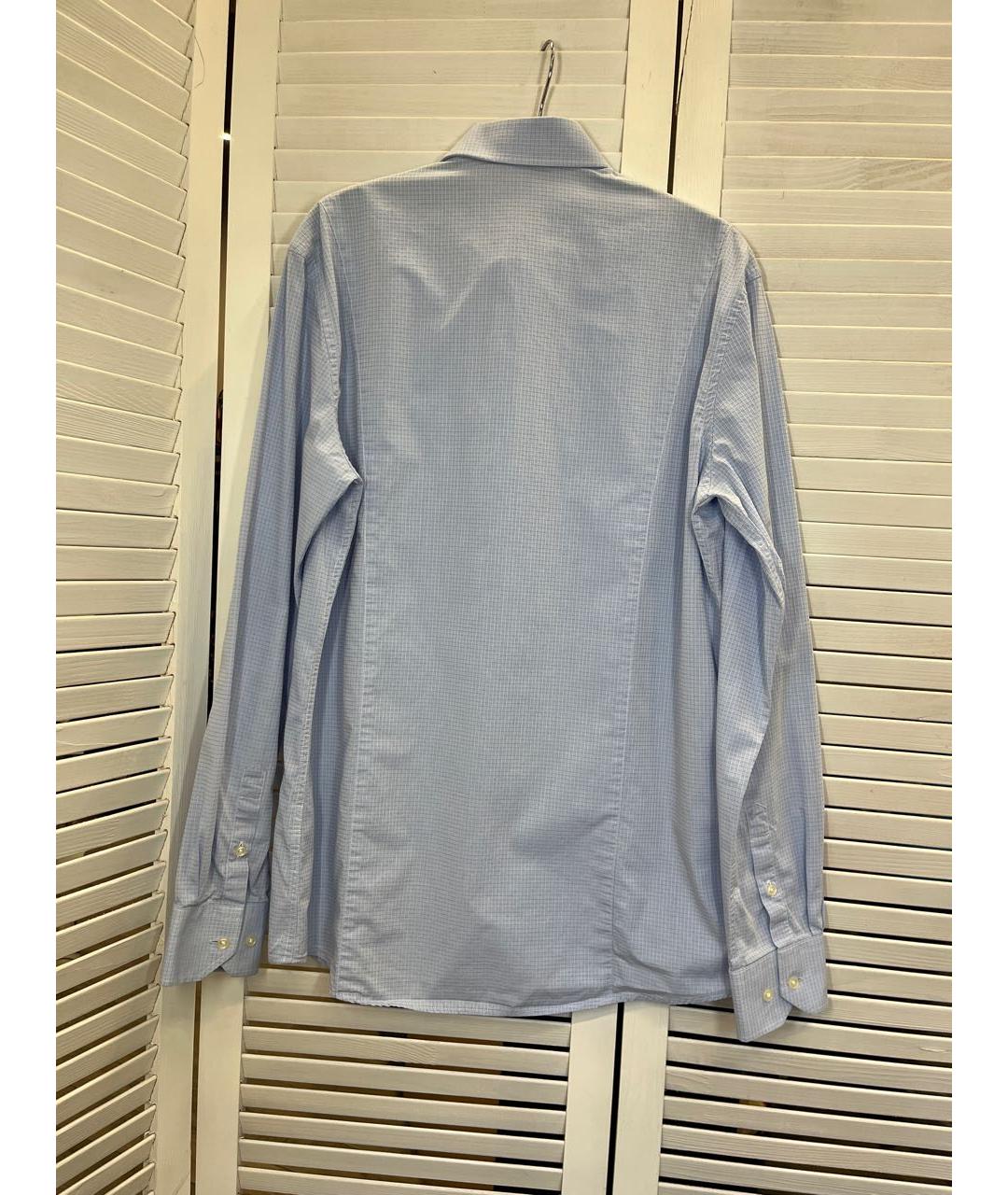 BRIONI Голубая хлопковая классическая рубашка, фото 4