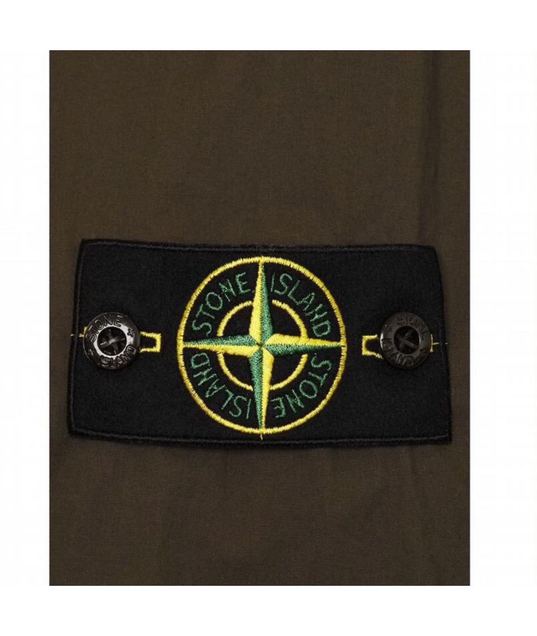 STONE ISLAND Коричневая хлопковая куртка, фото 3
