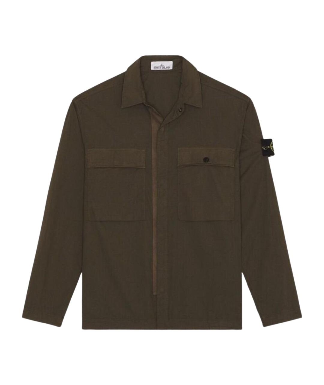 STONE ISLAND Коричневая хлопковая куртка, фото 1