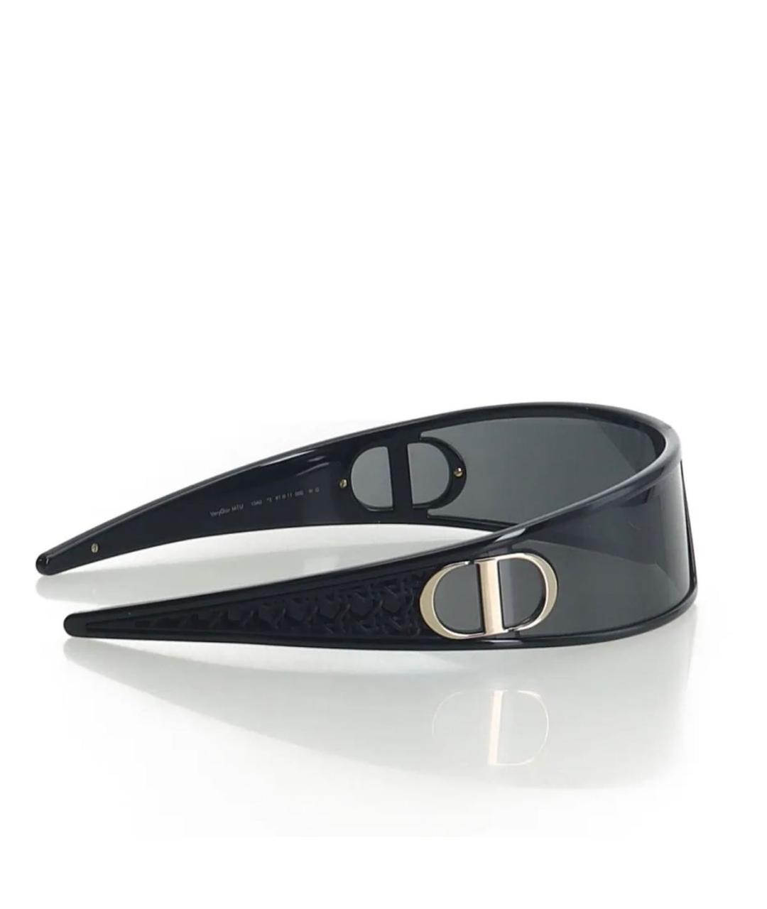 CHRISTIAN DIOR Черные пластиковые солнцезащитные очки, фото 4