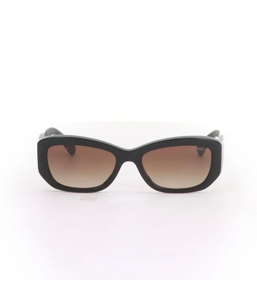 CHANEL Черные пластиковые солнцезащитные очки, фото 5