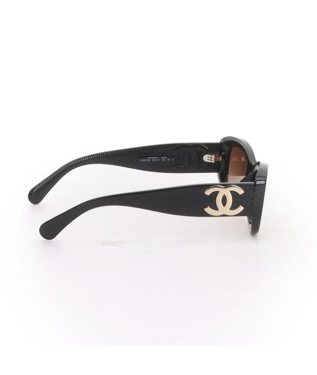 CHANEL Черные пластиковые солнцезащитные очки, фото 4