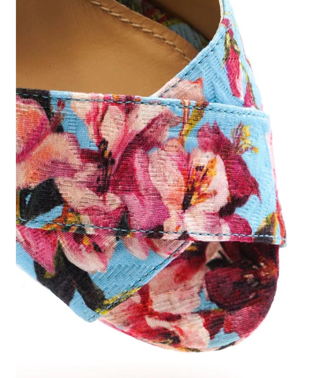 DOLCE&GABBANA Мульти текстильные босоножки, фото 3