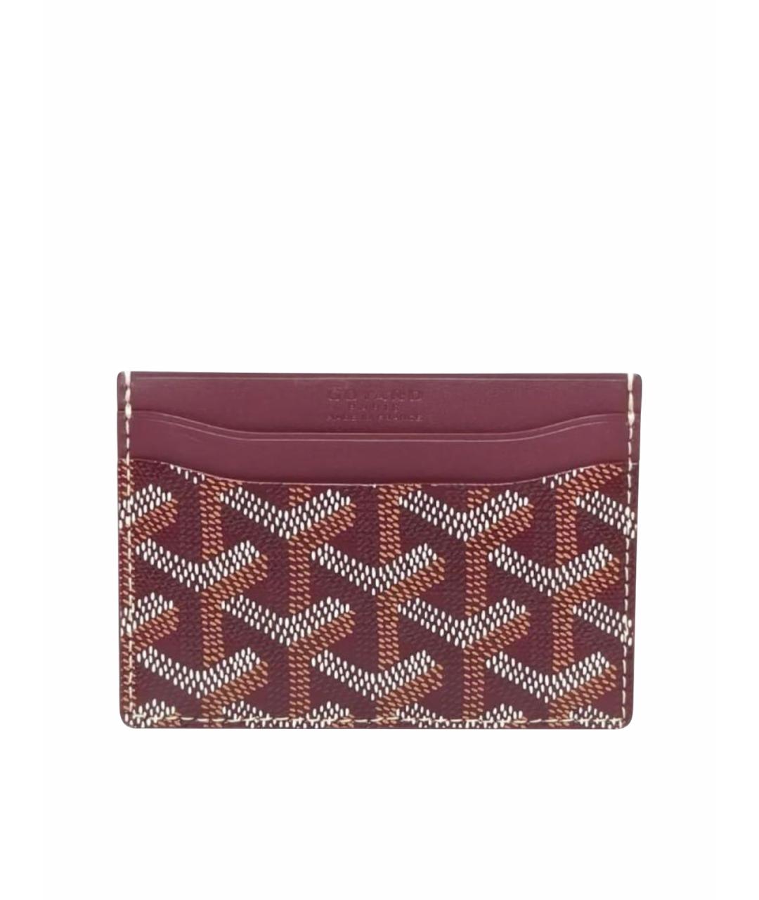 GOYARD Бордовый кожаный кардхолдер, фото 4