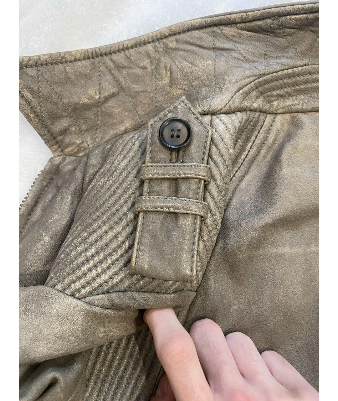 ALEXANDER MCQUEEN Бежевая куртка из экзотической кожи, фото 3