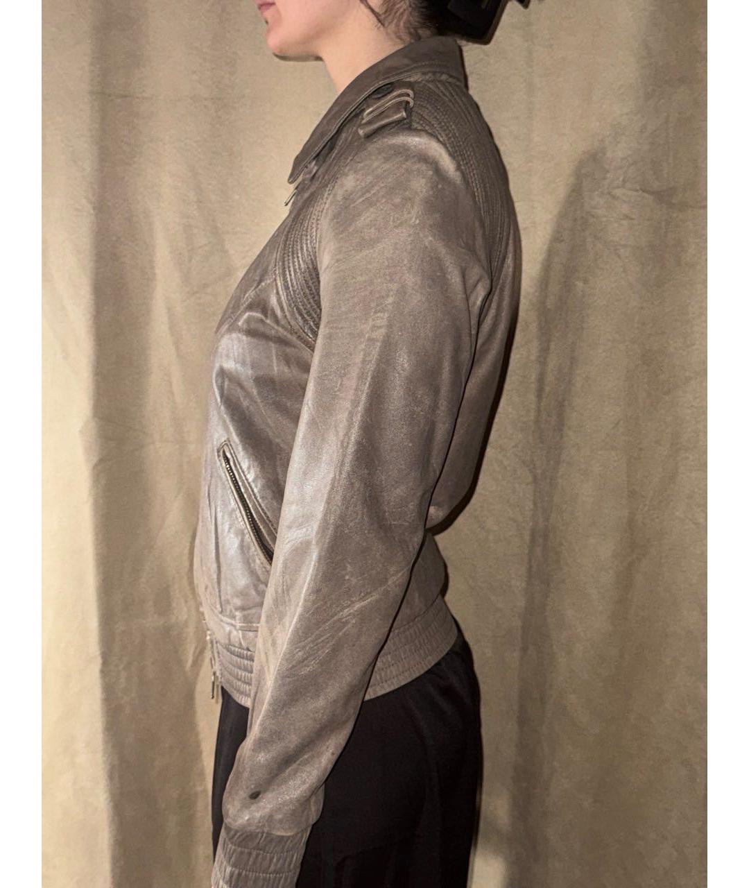 ALEXANDER MCQUEEN Бежевая куртка из экзотической кожи, фото 5