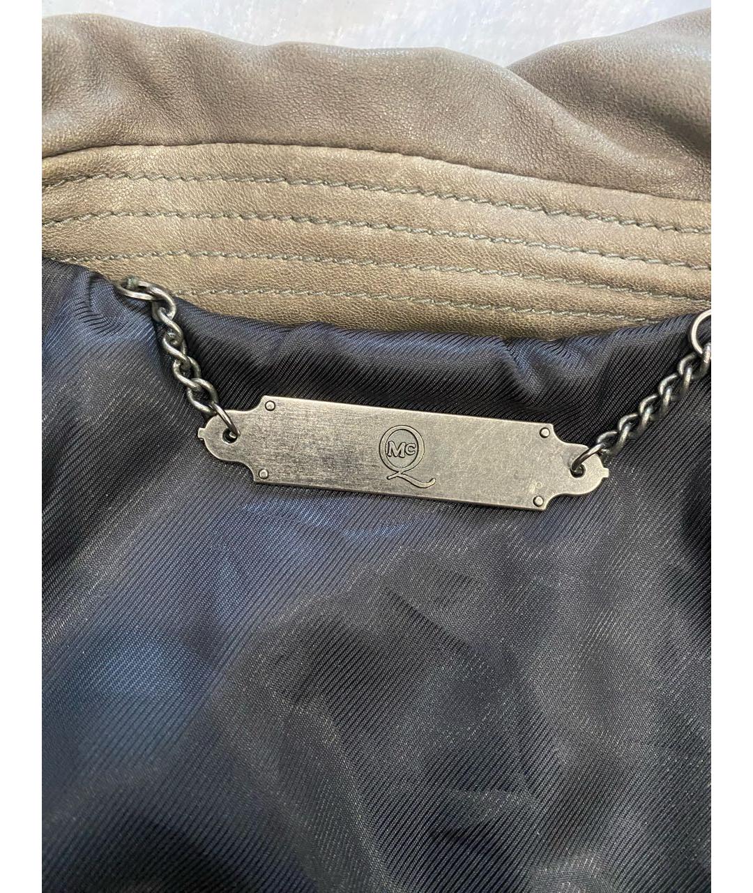 ALEXANDER MCQUEEN Бежевая куртка из экзотической кожи, фото 7