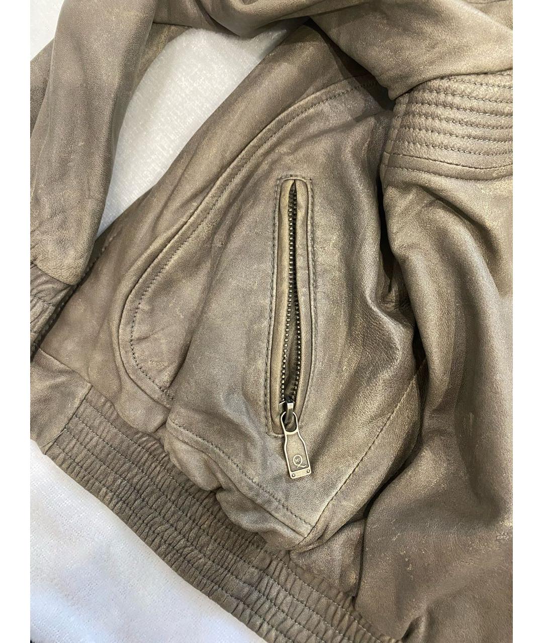 ALEXANDER MCQUEEN Бежевая куртка из экзотической кожи, фото 4