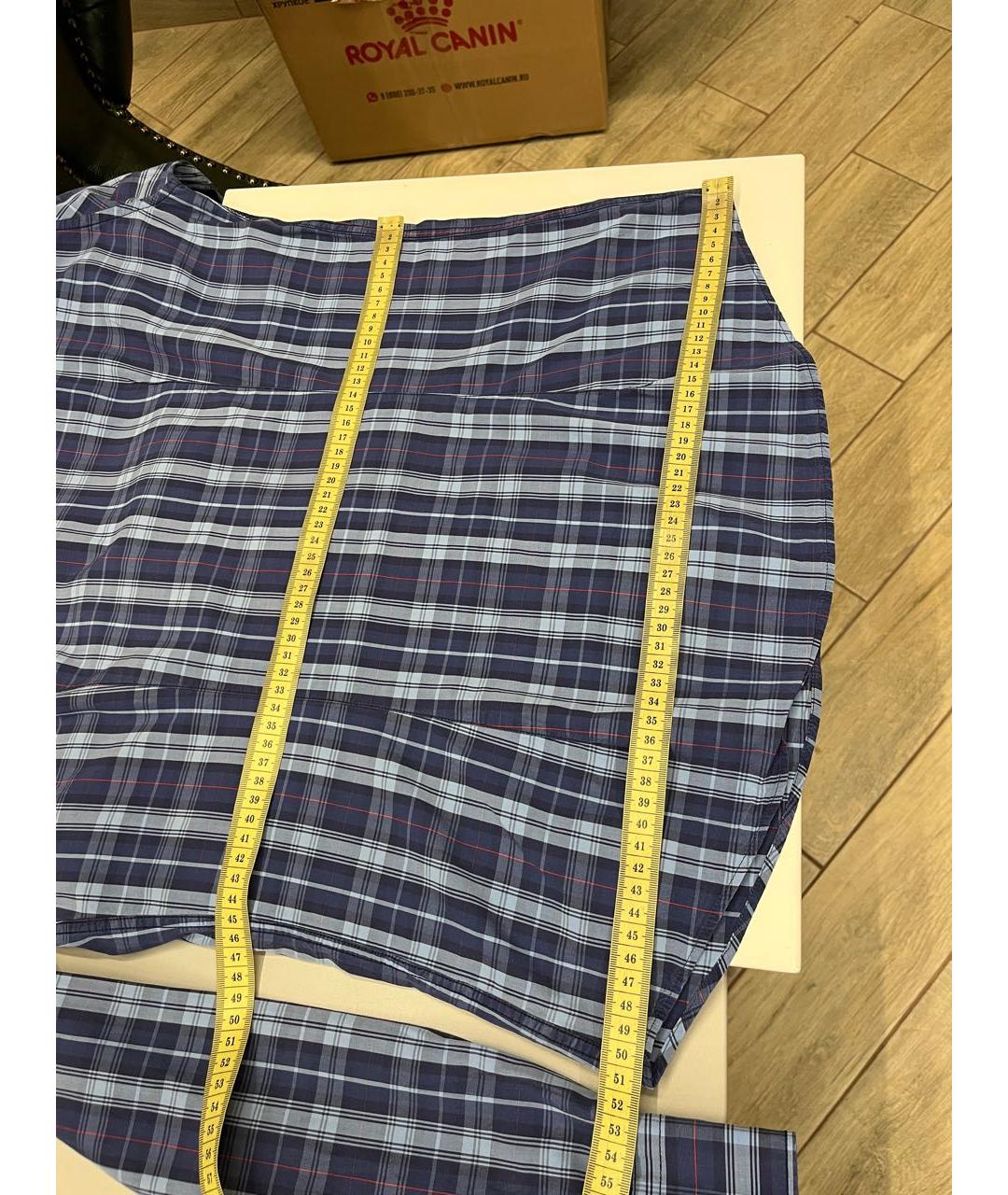 TRUSSARDI JEANS Синяя хлопковая кэжуал рубашка, фото 2