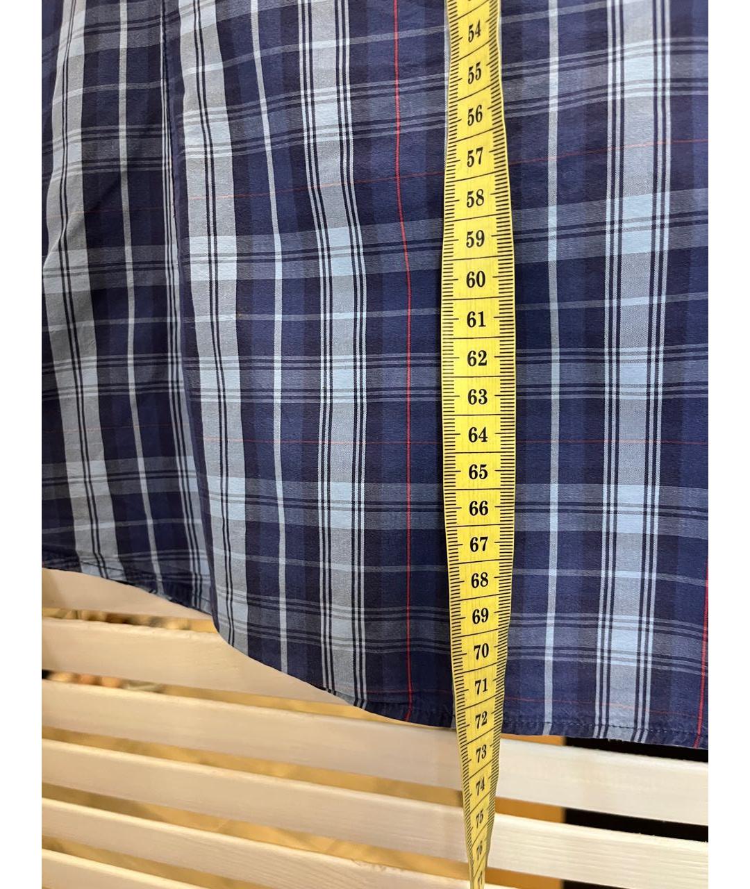 TRUSSARDI JEANS Синяя хлопковая кэжуал рубашка, фото 6