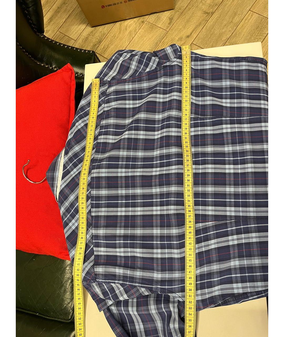 TRUSSARDI JEANS Синяя хлопковая кэжуал рубашка, фото 3