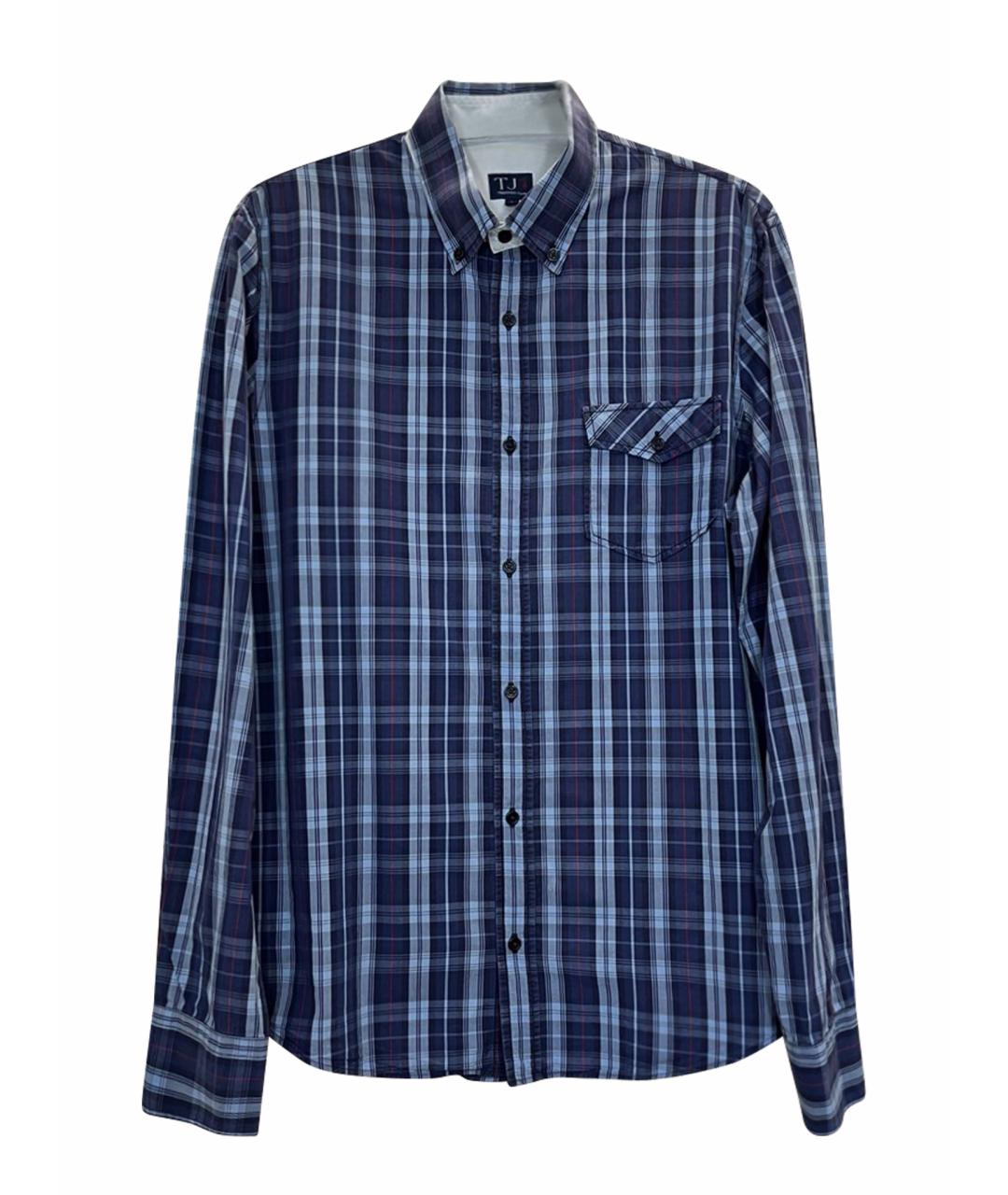 TRUSSARDI JEANS Синяя хлопковая кэжуал рубашка, фото 1