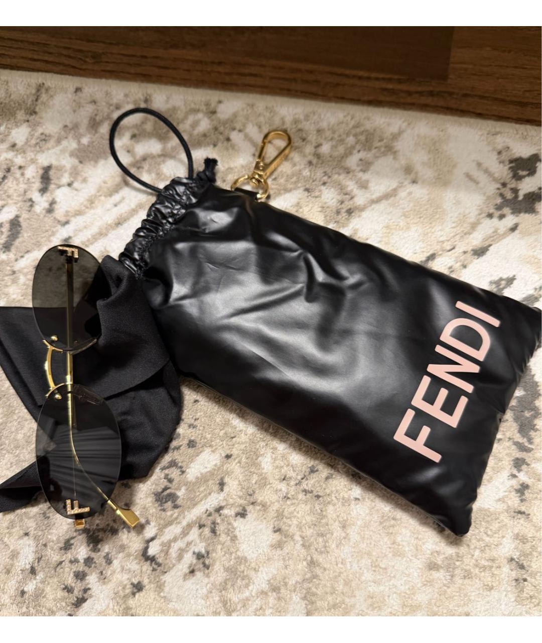 FENDI Антрацитовые солнцезащитные очки, фото 4