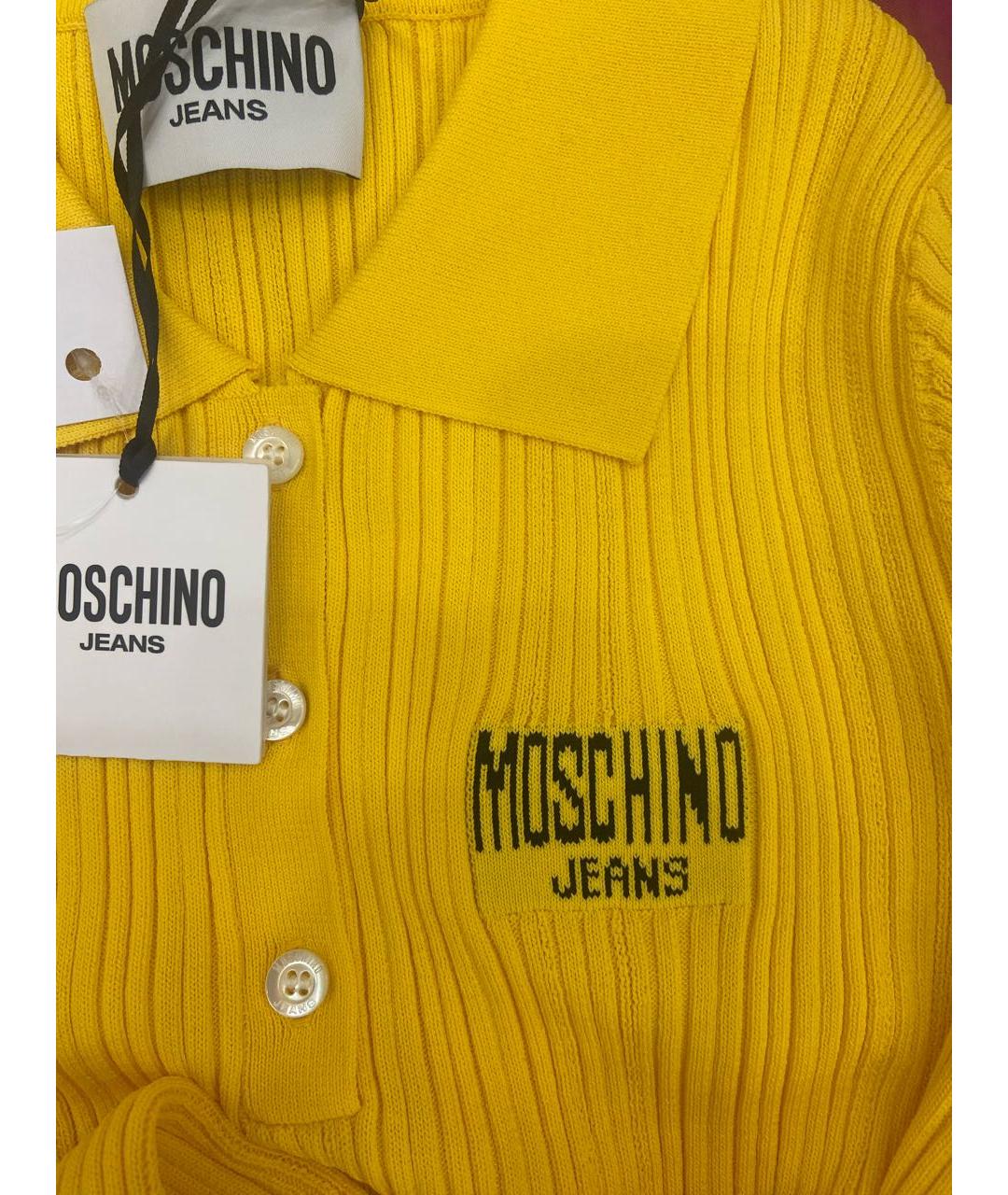 MOSCHINO JEANS Желтая вискозная футболка, фото 6