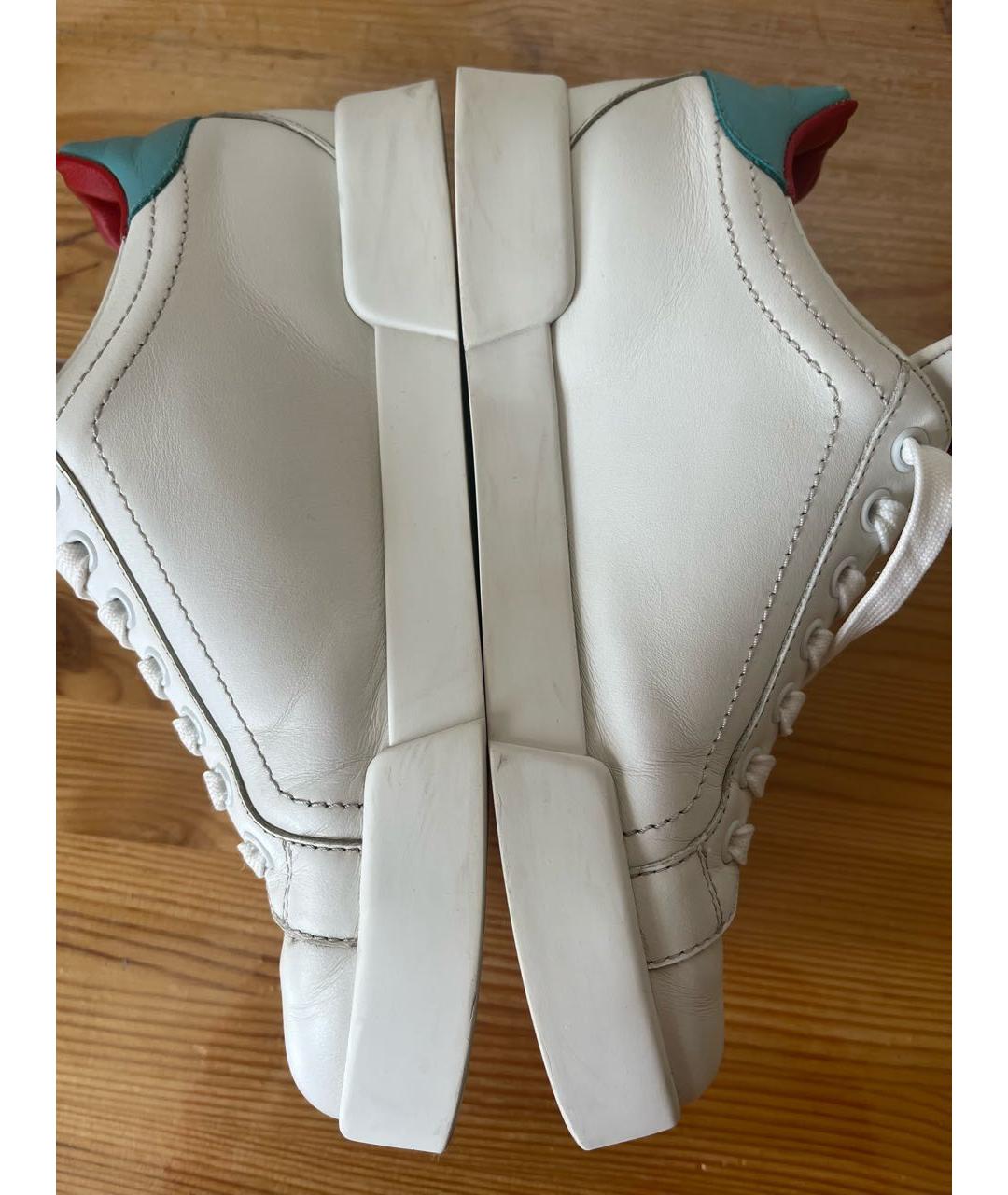 DOLCE&GABBANA Белые кожаные кроссовки, фото 7