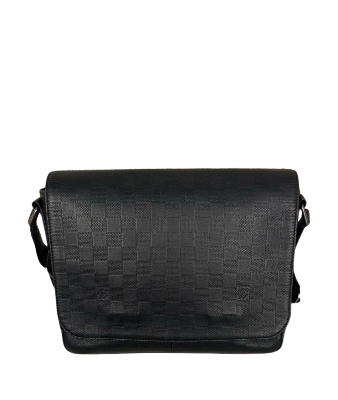 LOUIS VUITTON Черная кожаная сумка на плечо, фото 1