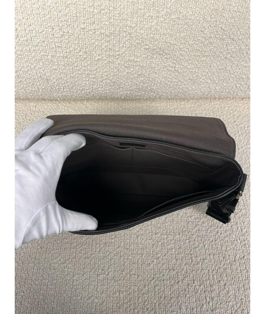 LOUIS VUITTON Черная кожаная сумка на плечо, фото 4
