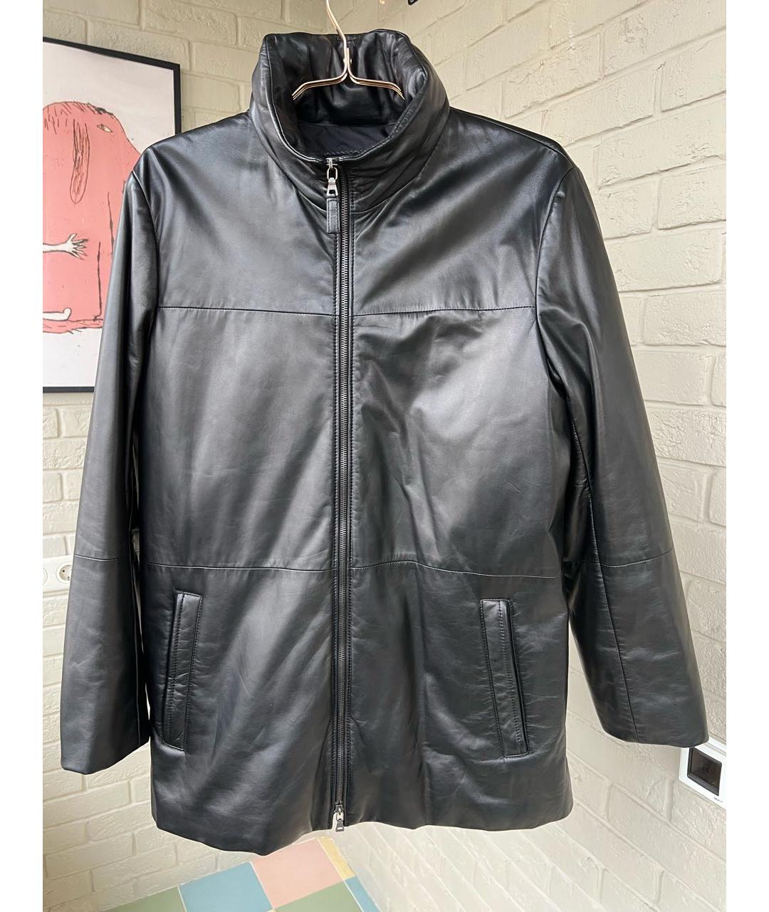 PRADA Черная кожаная куртка, фото 9
