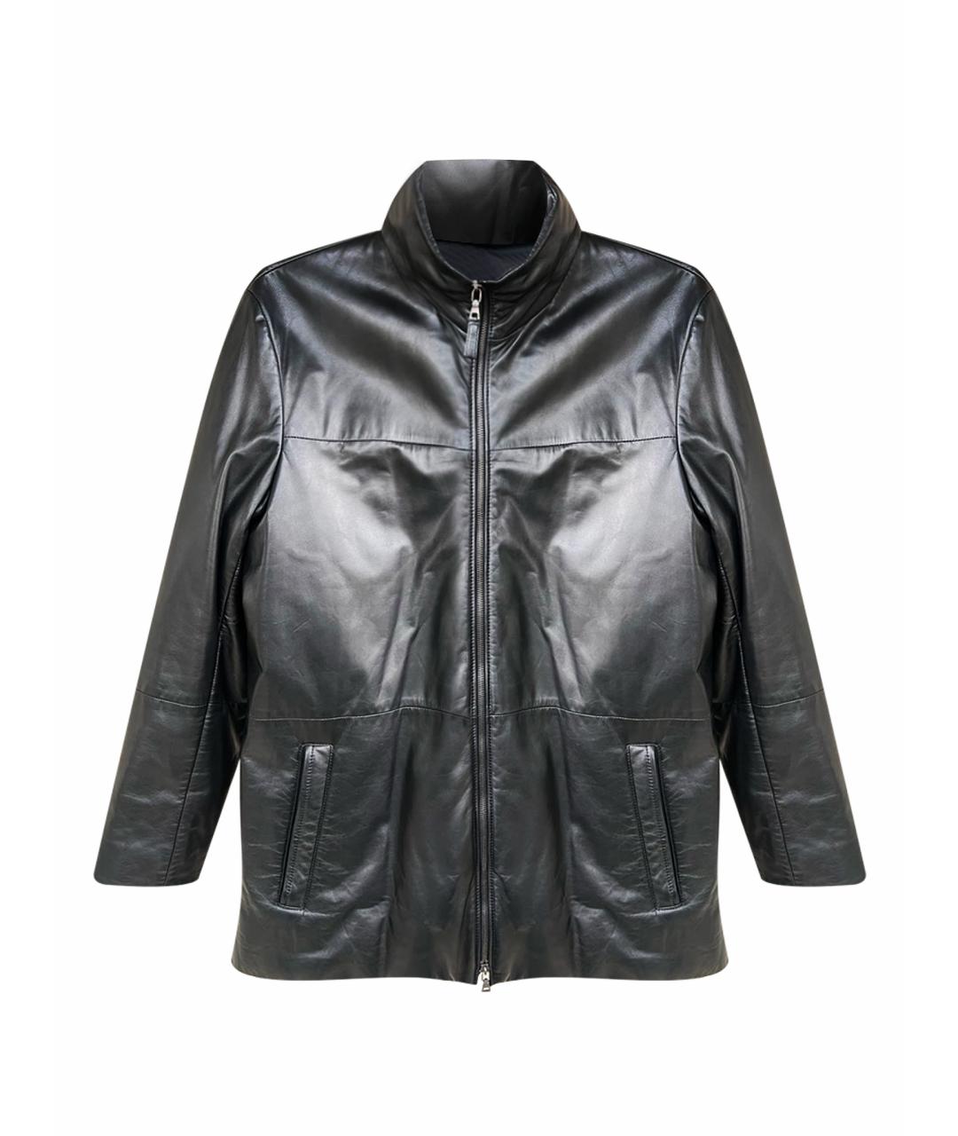 PRADA Черная кожаная куртка, фото 1