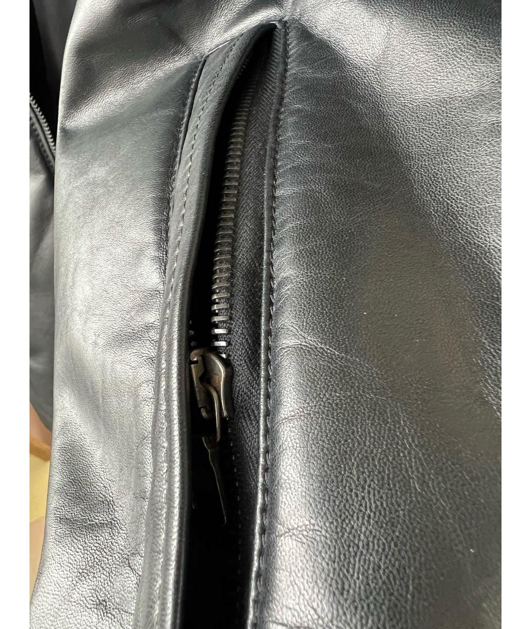 PRADA Черная кожаная куртка, фото 6