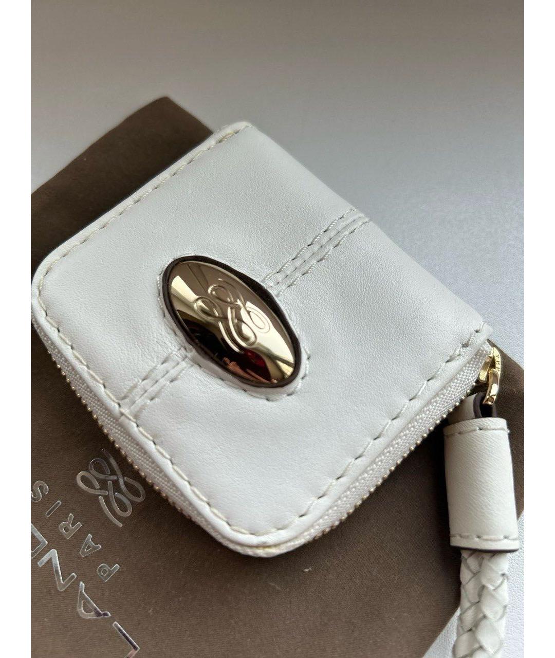 LANCEL Белый кожаный кошелек, фото 3