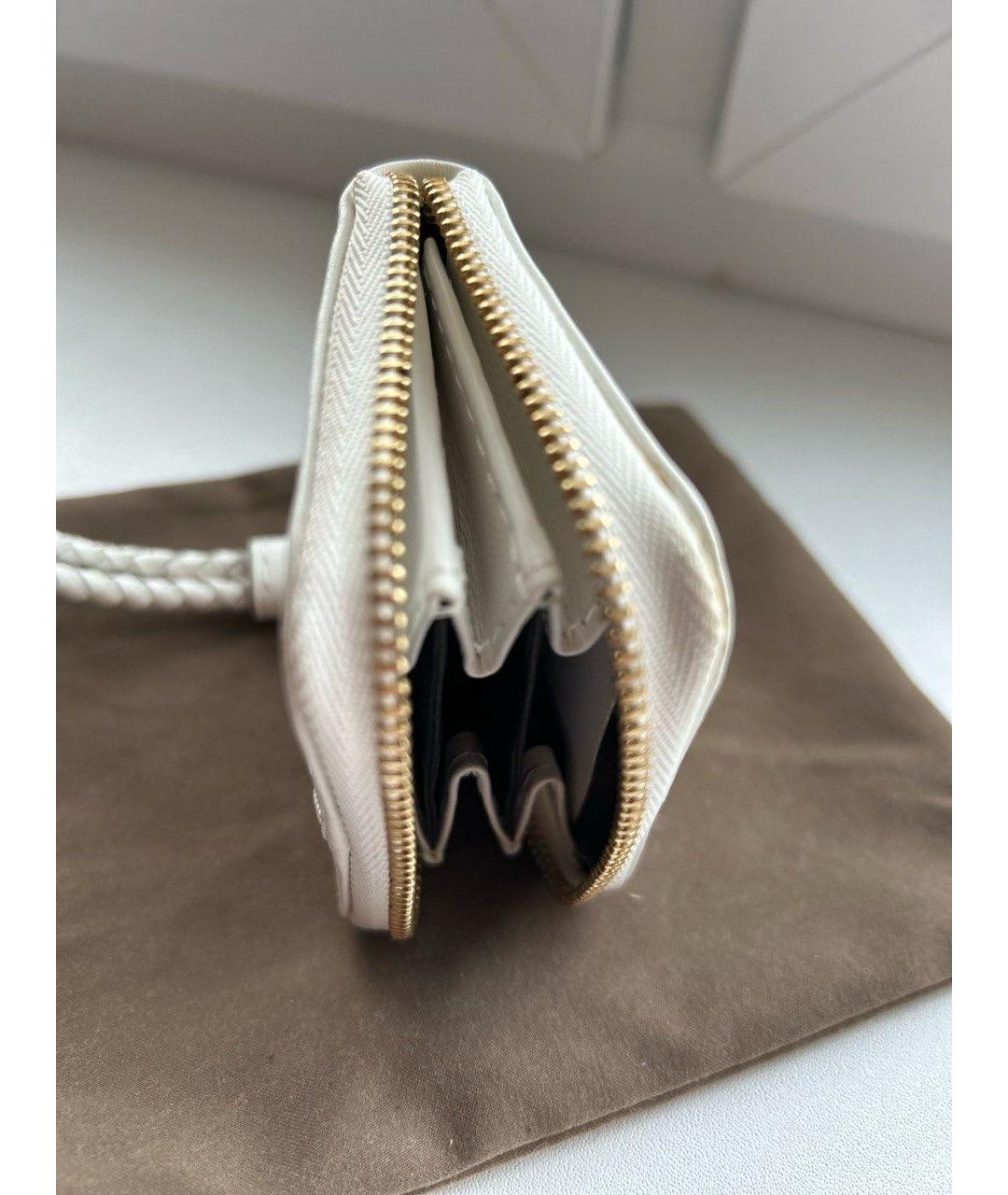 LANCEL Белый кожаный кошелек, фото 4