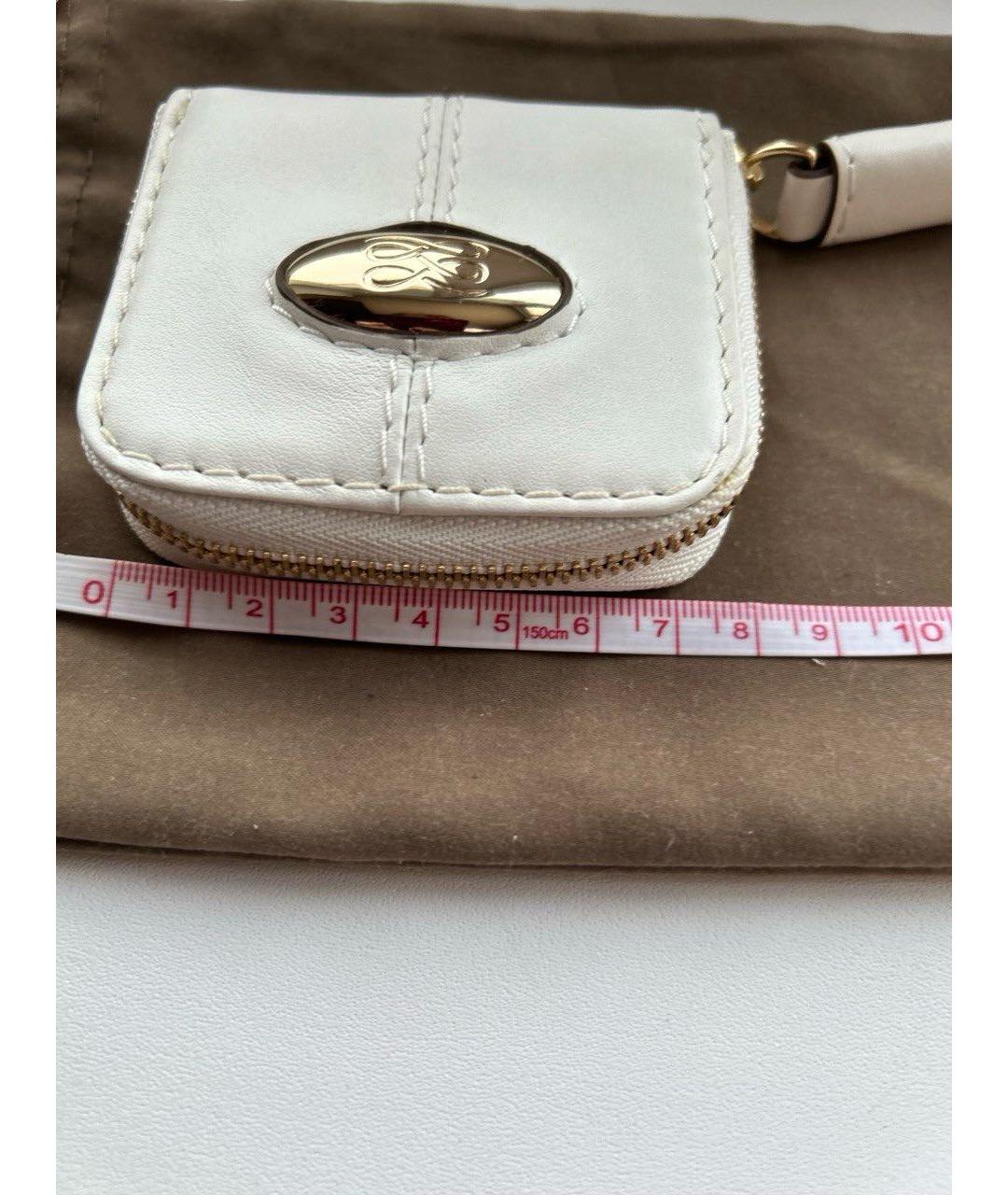 LANCEL Белый кожаный кошелек, фото 5