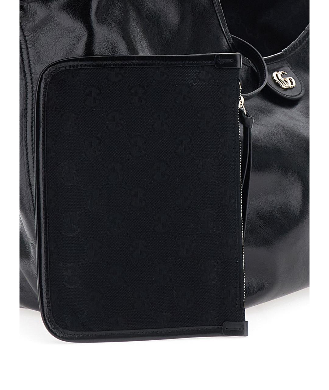 GUCCI Черная кожаная сумка через плечо, фото 3