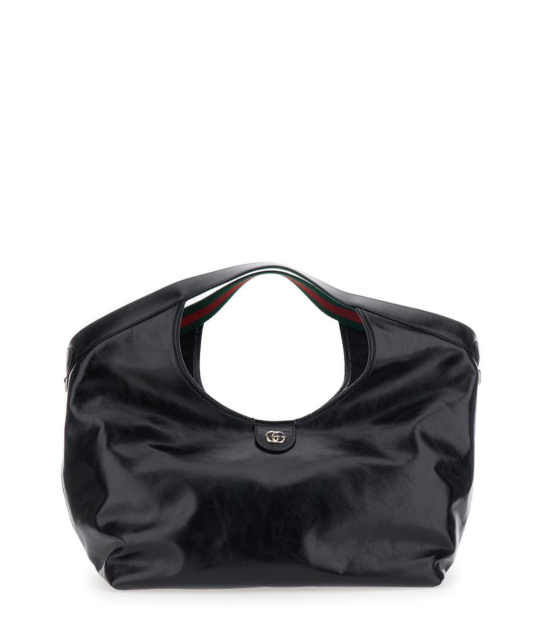 GUCCI Черная кожаная сумка через плечо, фото 1