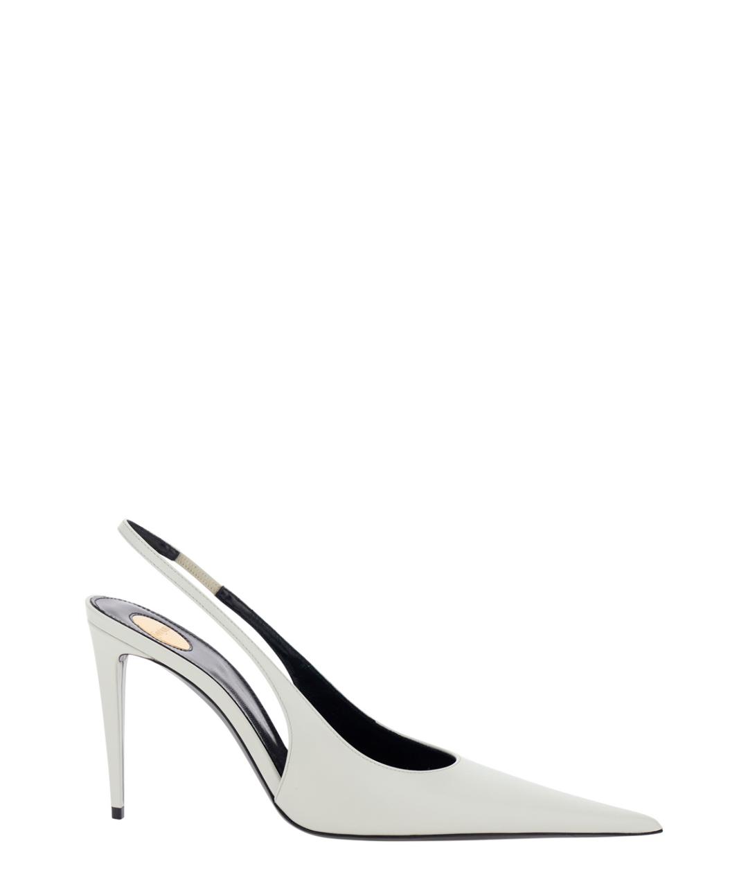 SAINT LAURENT Белые кожаные туфли, фото 1