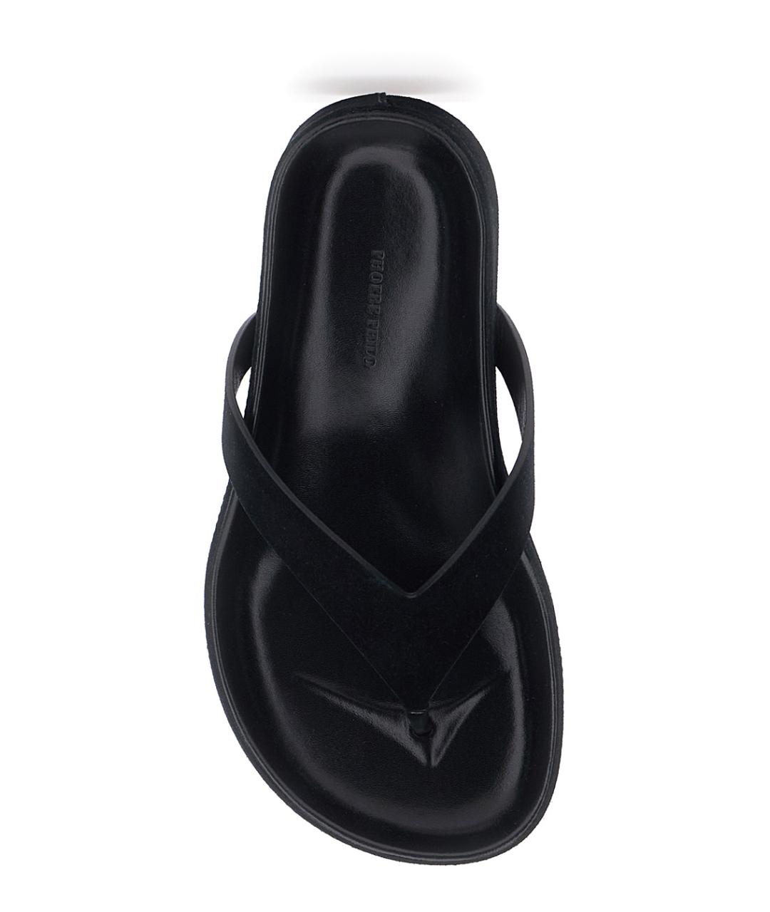 PHOEBE PHILO Черные резиновые шлепанцы, фото 4