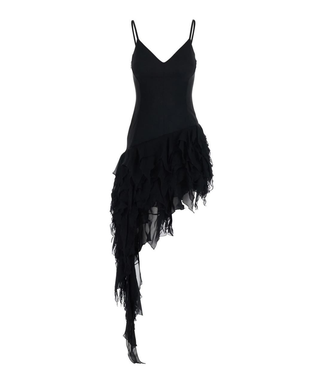 BLUMARINE Черное полиэстеровое коктейльное платье, фото 1