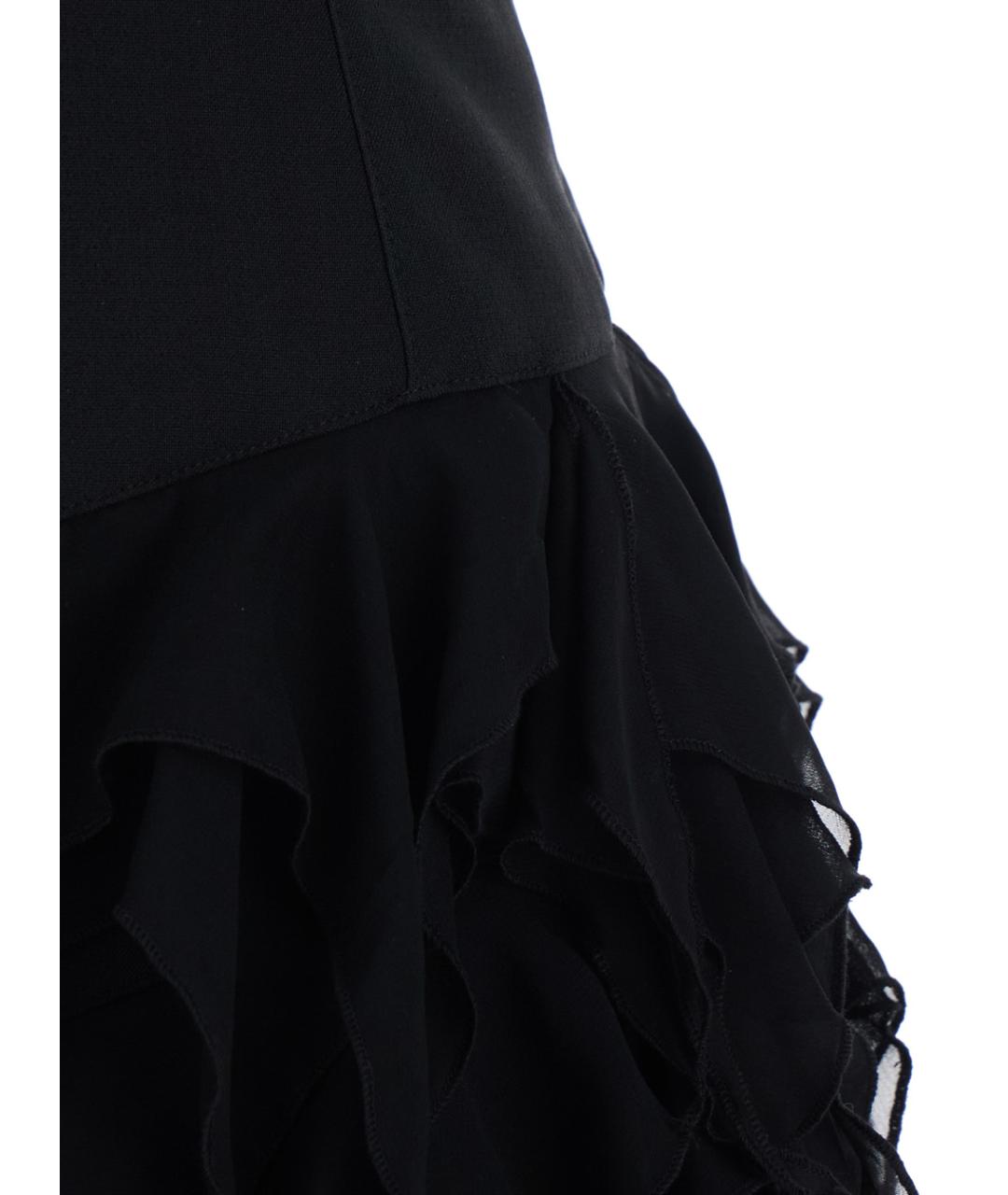 BLUMARINE Черное полиэстеровое коктейльное платье, фото 3