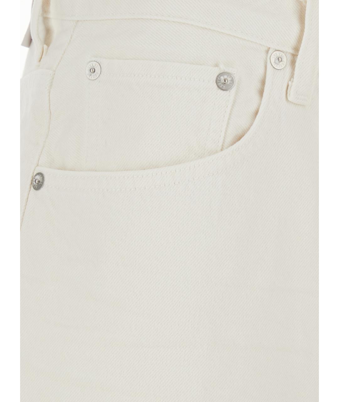 AGOLDE Белые хлопковые шорты, фото 3