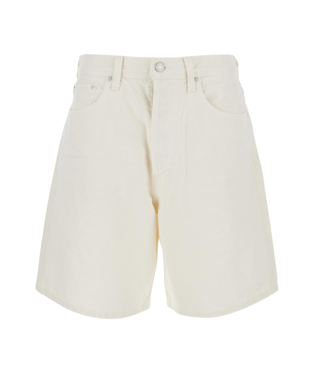 AGOLDE Белые хлопковые шорты, фото 1