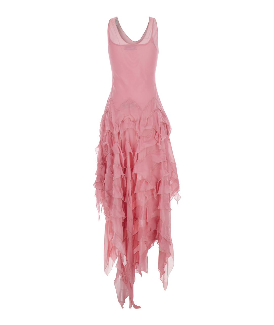 BLUMARINE Розовое вискозное коктейльное платье, фото 2