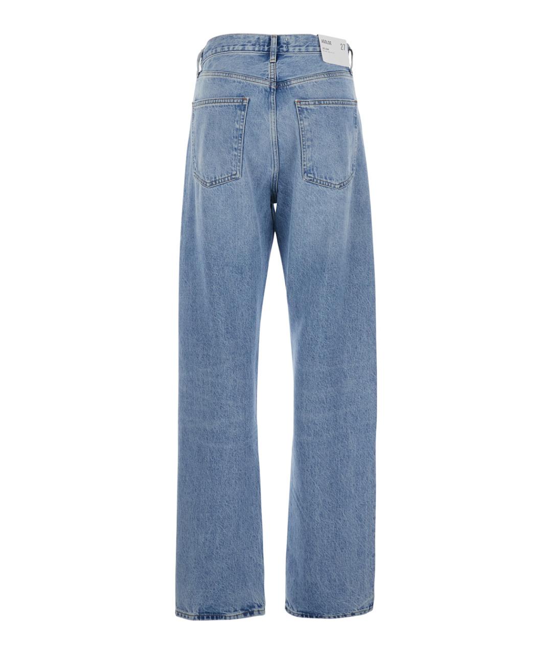 AGOLDE Синие хлопковые прямые джинсы, фото 2