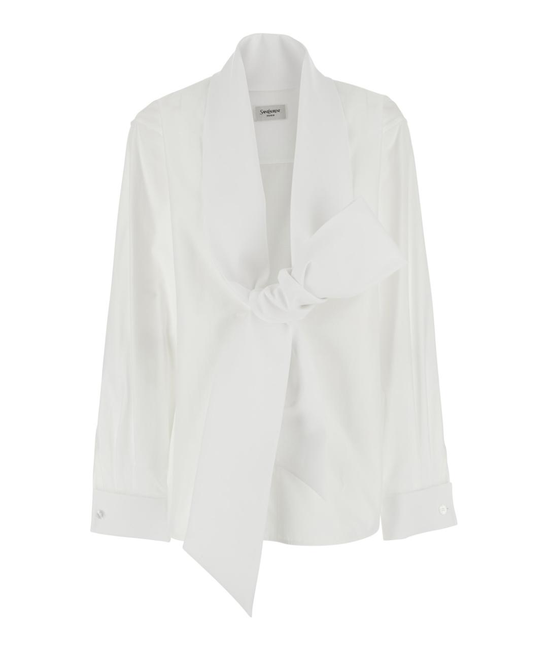 SAINT LAURENT Белая хлопковая рубашка, фото 1