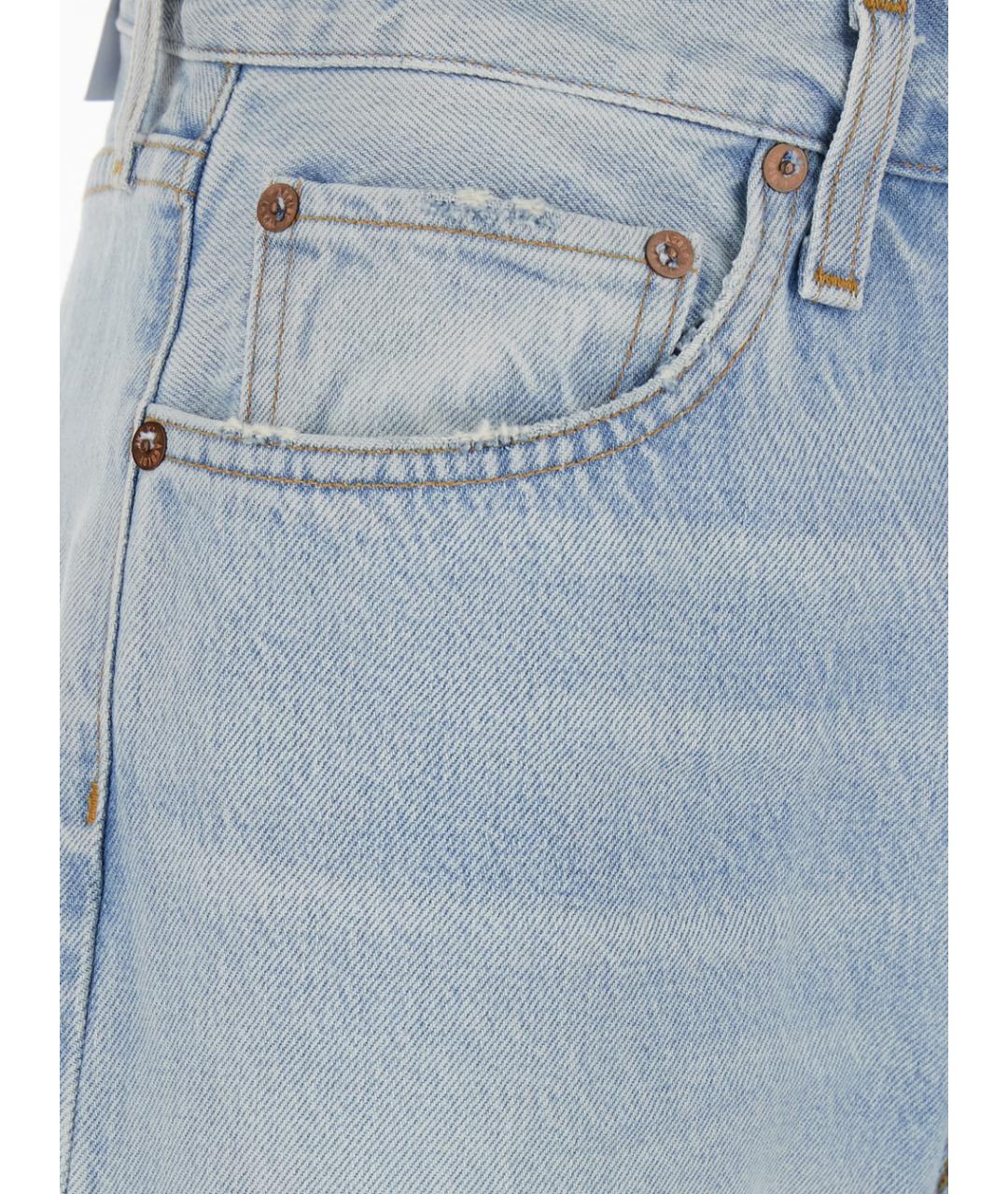 AGOLDE Голубые хлопковые прямые джинсы, фото 3