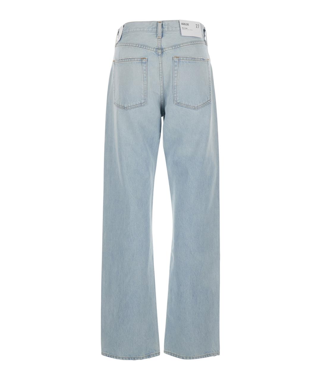 AGOLDE Голубые хлопковые прямые джинсы, фото 2