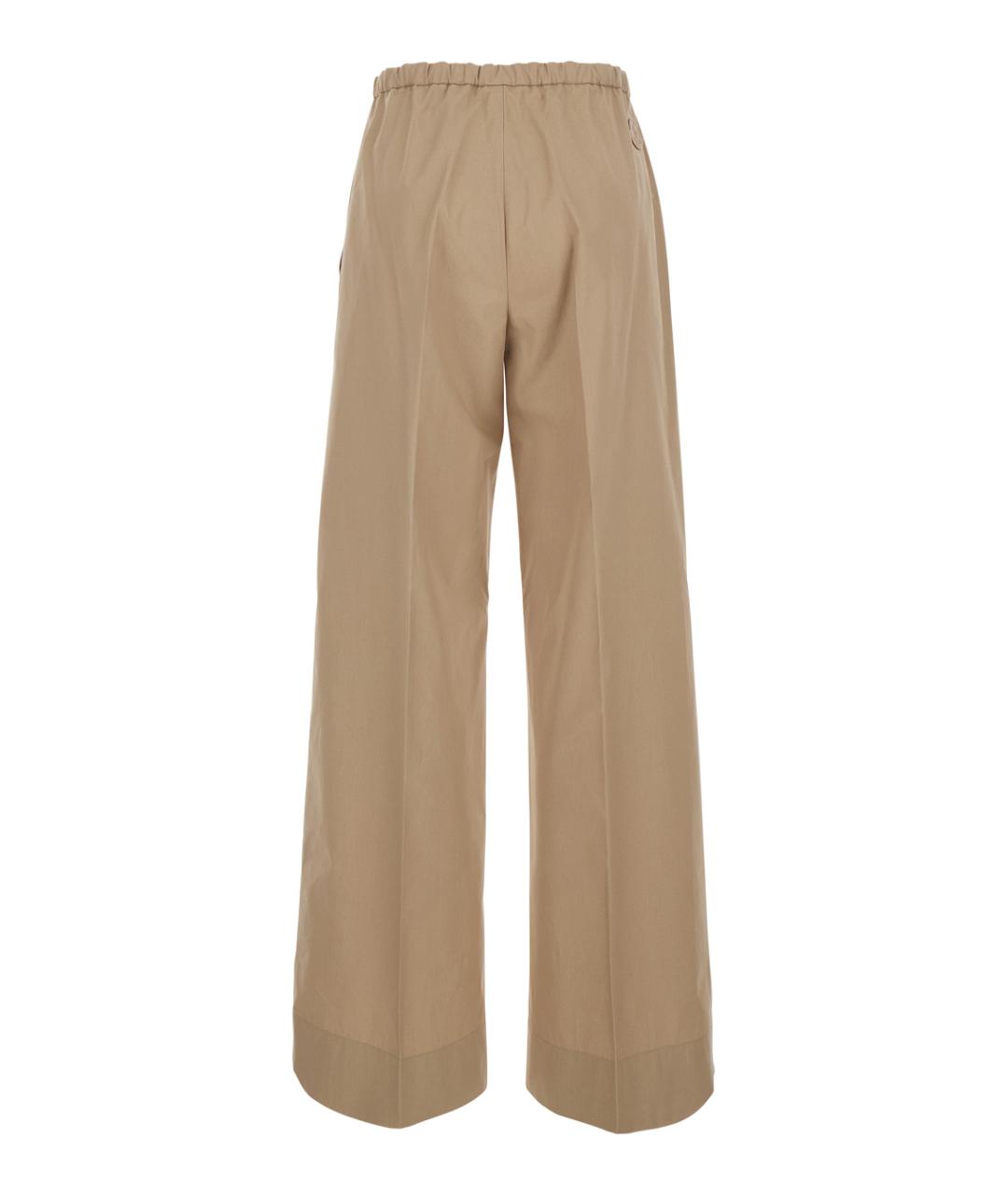 MONCLER Бежевые хлопковые прямые брюки, фото 2