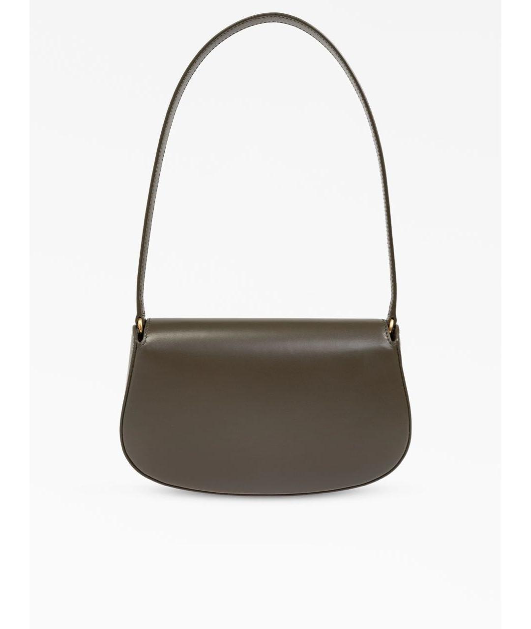 SAINT LAURENT Хаки кожаная сумка через плечо, фото 3