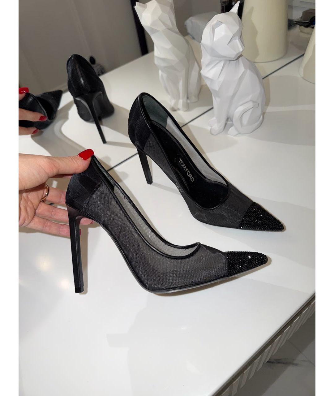 TOM FORD Черные текстильные туфли, фото 4