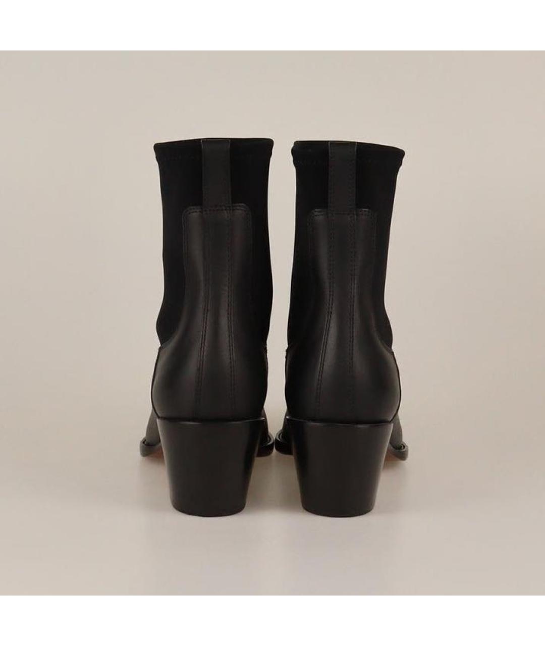 CHRISTIAN DIOR Черные кожаные полусапоги, фото 5