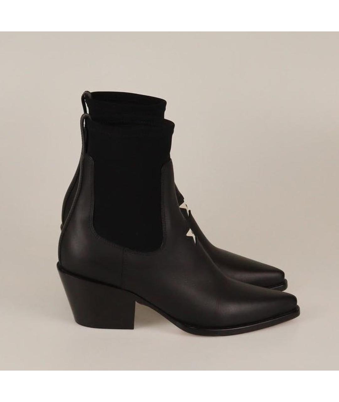 CHRISTIAN DIOR Черные кожаные полусапоги, фото 6