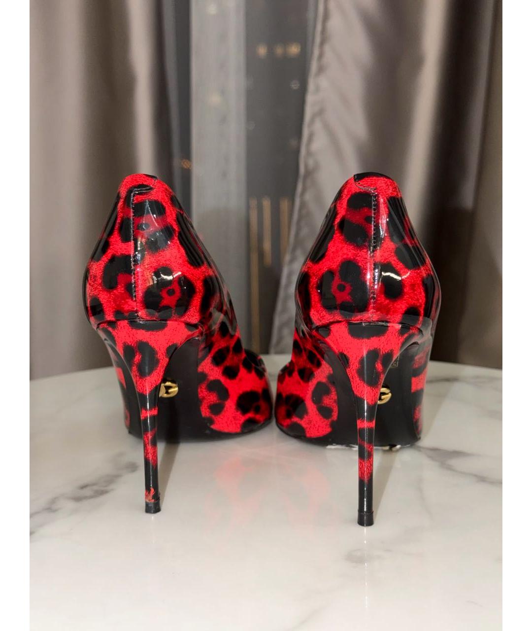 DOLCE&GABBANA Красные туфли из лакированной кожи, фото 3